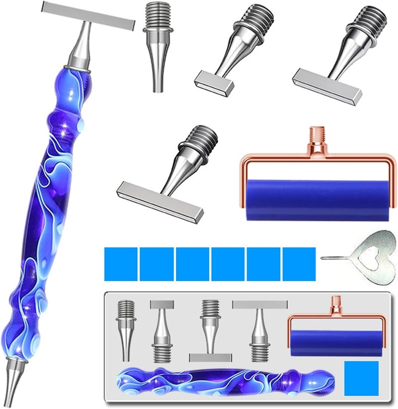 LEIYULY 13PCS Diamond Art Pen, with 1,3,6,9 Stainless Steel Nibs, Ergonomic Diamond Art Pen, 5D Diamond Painting Pens Tools, for Both Beginners and Experienced Diamond Artists - Image 1